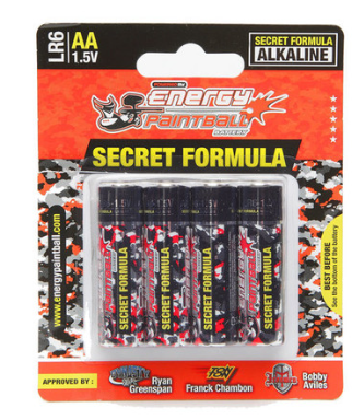 Battery Energy Paintball 1,5V LR6 AA Secret Formula Alkaline, 4 pack