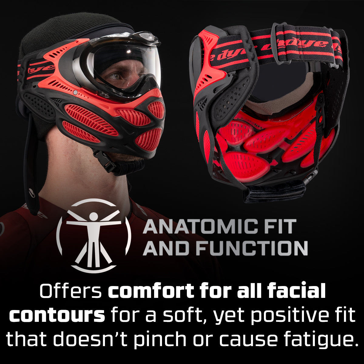 DYE i3 PRO GOGGLE - FIRE RED