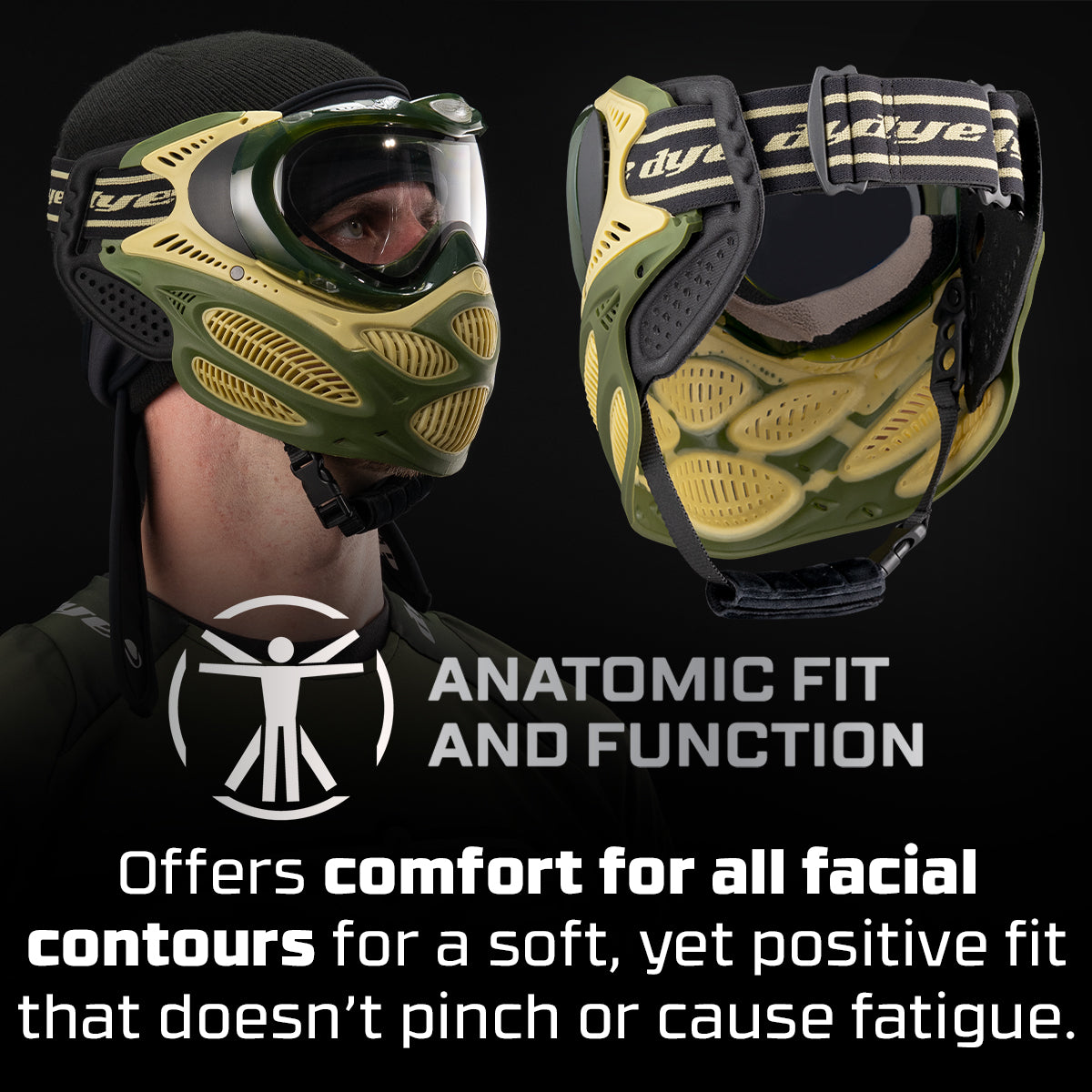 DYE i3 PRO GOGGLE - TAC OLIVE