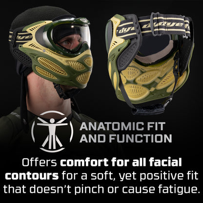 DYE i3 PRO GOGGLE - TAC OLIVE