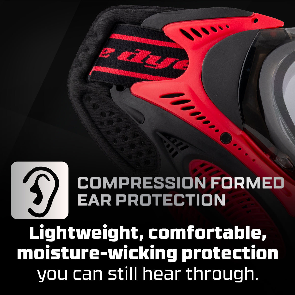 DYE i3 PRO GOGGLE - FIRE RED